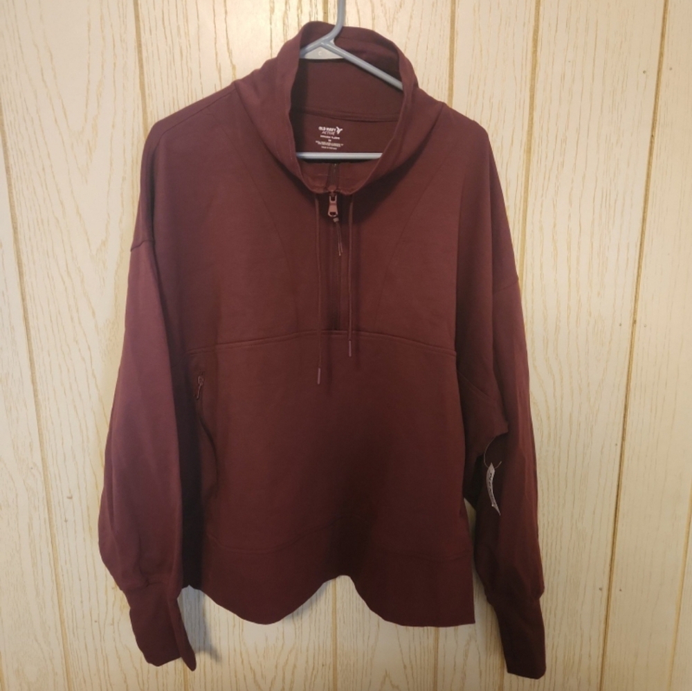 Womans Old Navy Active Fleece Half Zip 3x- new with tag!